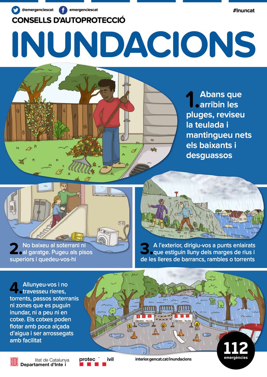 VallsAjuntament's tweet image. Atenció | ‼️ Avís per intensitat de pluja al llarg del dia d'avui i demà.

👇 Consulteu tots els consells a seguir de Protecció Civil.

#Valls