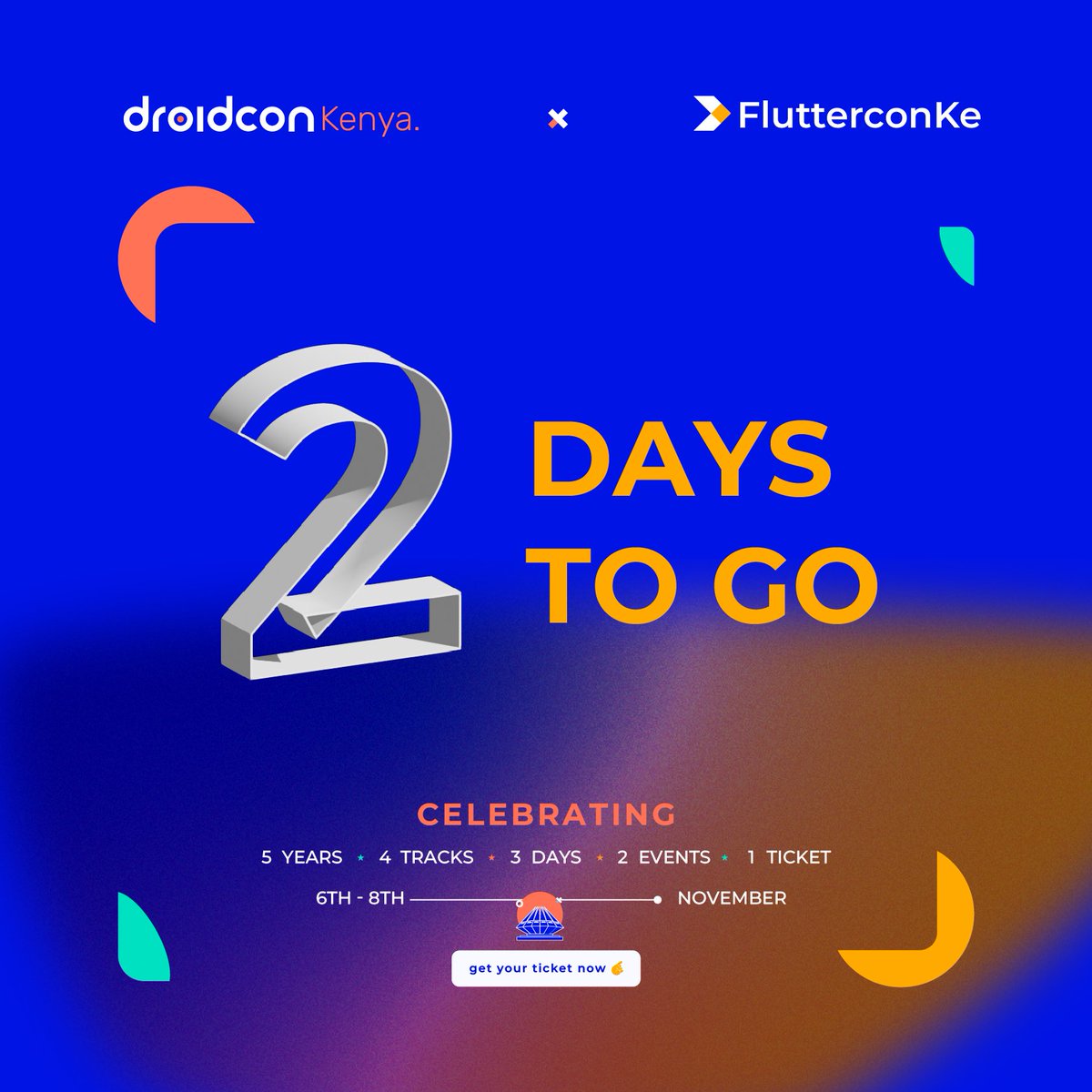 🥳2 days to go!🥳

Get your last minute tickets while you still can: bit.ly/dcKE2024Tickets

<a href="/droidcon/">droidcon</a>