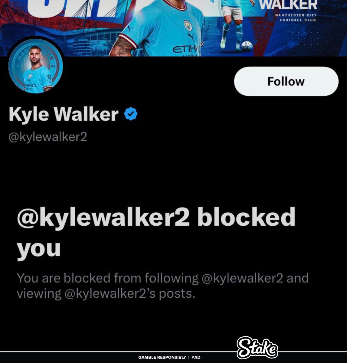 Kyle Walker finally made a block this season.