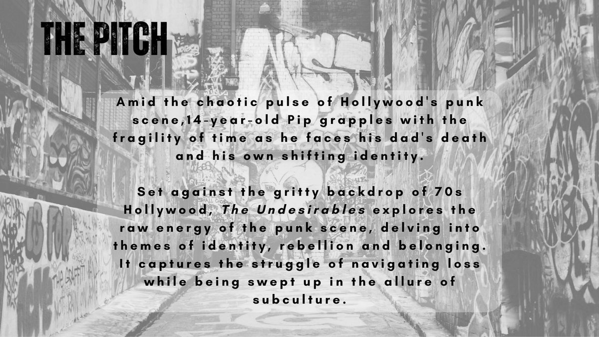 ohrabbits's tweet photo. Time is a throat punch.

Amid the chaotic pulse of Hollywood's punk scene, 14YO Pip grapples with the fragility of time. Facing his dad's death and his own shifting identity, he discovers that rebellion might cost him the very belonging he's seeking #Q

🧵#QuestPit #agentsguide https://t.co/U9llfQ8DHs