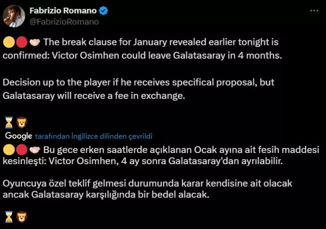 quantumspor's tweet photo. SON DAKİKA:Osimhen Ocak Ayında Ayrılabilir🚨

-Fabrizio Romano

#OsimhenBombası
#YıldızlarSüperLigde
#OsimheninYeniAdresi
#TransferinGözdesiOsimhen
#RekabetteSonDurum
#GalatasaraydaKimlerGelecek
#FenerbahçedeKimlerGidecek
#TakımınYeniGücü
#LigdeTransferRüzgarı https://t.co/mgNwW1aiPX
