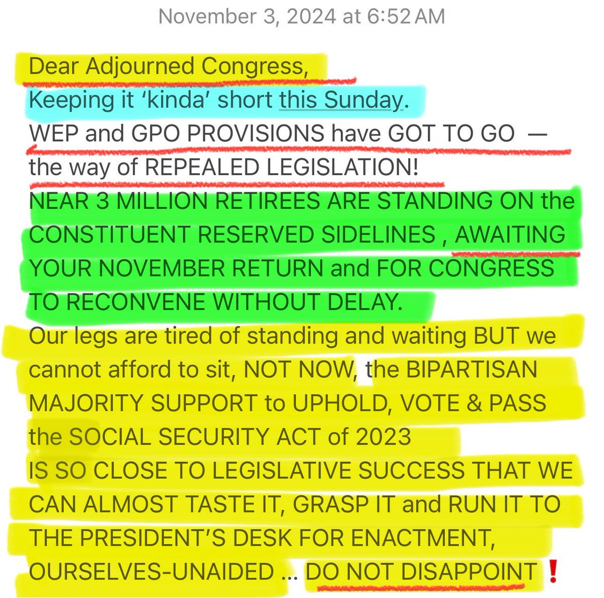 ggfromorange's tweet photo. #RepealWEPGPO #SSFairness @RepealWEP_GPO @SpeakerJohnson ✔️ @LeaderMcConnell @RepJeffries @SenSchumer ✔️✔️ @SteveScalise✔️ @WaysandMeansGOP @WaysMeansCmte ✔️@HouseGOP @HouseDemocrats @KamalaHarris @POTUS #HR82DischargePetition
@RepSpanberger @RepGarretGraves https://t.co/fqEGwtV8eL