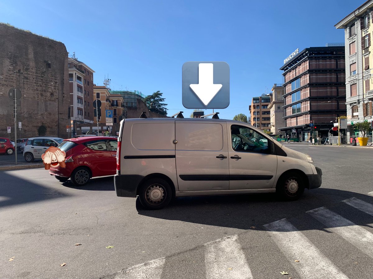 fabio68m's tweet photo. @battaglia_persa @romanoesaurito @PedoneRomano @romafaschifo @RomaGatto quando parcheggi perché #lamaghina … e da #piazzafiume é tutto https://t.co/lbTt8lXHGU