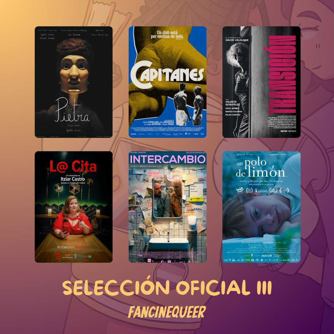 FestCineQueer's tweet photo. #27FCQ | 🎦 Con el ciclo 'Selección Oficial III' cerramos el bloque de cortometrajes de ficción que podrás disfrutar en FanCineQueer, compuesto de obras procedentes de España y una coproducción entre Brasil, Lituania, Polonia y Portugal.
➕info en https://t.co/Yi1lz9VEk1 https://t.co/QEPSHUvc5z