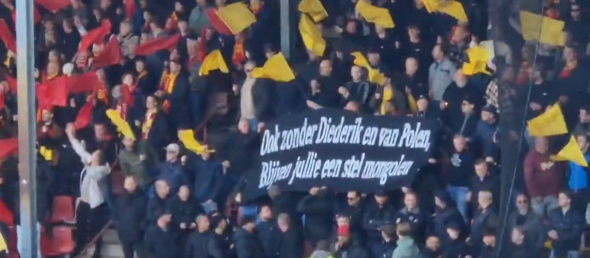 VoetbalUltras's tweet image. Vandaag tijdens de derby tussen Go Ahead Eagles - PEC Zwolle:

"Ook zonder Diederik en van Polen, blijven jullie een stel mongolen" #GAEPEC