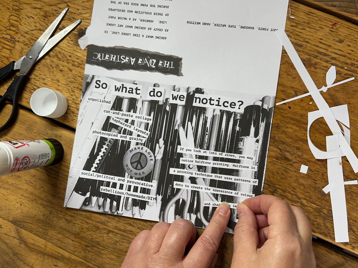 I've been enjoying making a 'Zine about Zines'.  It is for the iJade conference on Saturday when I'll be speaking about the 'Zines as a means for Peaceful Protest'.