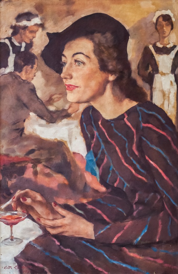 MenschOhneMusil's tweet photo. Frau Im Café (Woman in a Café Lotte Fischler) Lotte #Laserstein (1898–1993). https://t.co/VGLHwT7LSa