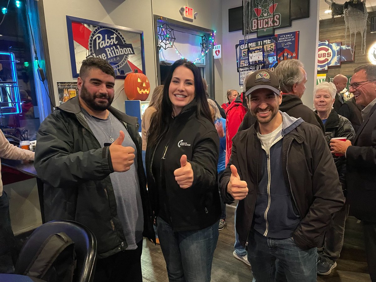 realsusanalbers's tweet photo. @charliekirk11 These 2 Canadians flew to Wisconsin to campaign for @realDonaldTrump. They spotted me in my Turning Point jacket at a local @EricHovde event. Incredible knowledge of US politics, dire warning about Canadian socialism. 🇨🇦🇺🇸
#Commit100 #BallotChase https://t.co/LTfQdIg7eL
