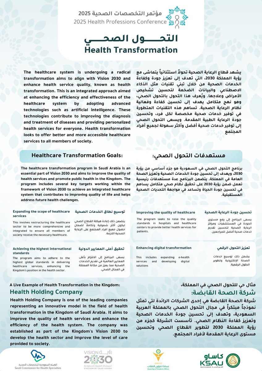 تعرفوا على هوية المؤتمر لهذا العام التي ستشكل مسارنا في رحلة الإبداع ✨

#معا_نحو_صحة_أفضل 
#مؤتمر_التخصصات_الصحية_التاسع 
#9thHPC #HPC2025