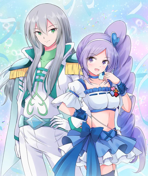 【Skeb】「フレッシュプリキュア!」のキュアベリー&サウラーを描かせていただきました。リクエストありがとうございました!#Skeb #フレッシュプリキュア 