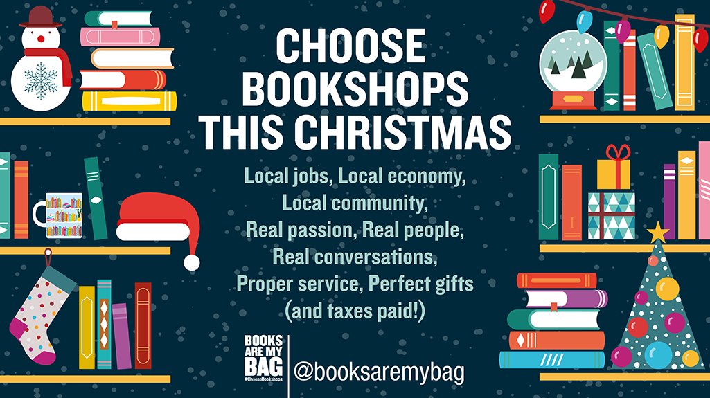 Nothing beats browsing in a real bookshop with real people, real passion and real conversations.

Shop local and #ChooseBookshops this Christmas. 🎄📚

Find your local bookshop: booksaremybag.com/bookshopsearch