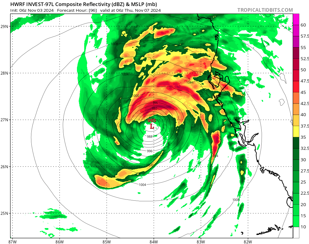 flimpct's tweet photo. #HWRF, #HMON, #HFASA, and #HFASB models in 96 hours. It appears it could strengthen into a CAT 1 #hurricane before #Cuba and sustain strength into the southern #GOM.
#Tropics
#FLWX
#CentralFLWX
๐กโ๏ธ๐ https://t.co/NWmJlP5Gi8
