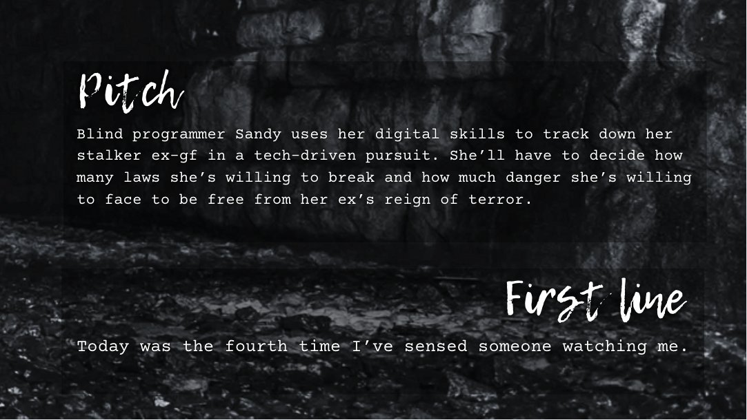 mebrownstein's tweet image. GIRL WITH THE DRAGON TATTOO 
x EVERYONE IN MY FAMILY HAS MURDERED SOMEONE 
+ Blindrep

Blind Sandy must decide how many laws she’ll break and how much danger she’ll face to escape her ex-gf’s reign of terror.

#questpit #Q #A #T