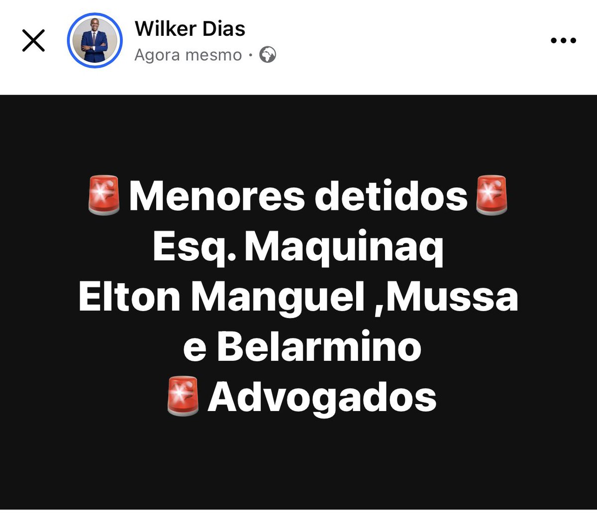 wilkerDias13's tweet photo. Este na Imagem é o Sr. Augusto, que foi brutalmente espancado pela polícia, nas manifestações decorridas no dia de ontem contra os resultados eleitorais em Moçambique.
Ainda temos mais casos de detenções e de solturas.
Não desistiremos…até ao fim ✊🏾 https://t.co/YdCRyICte5