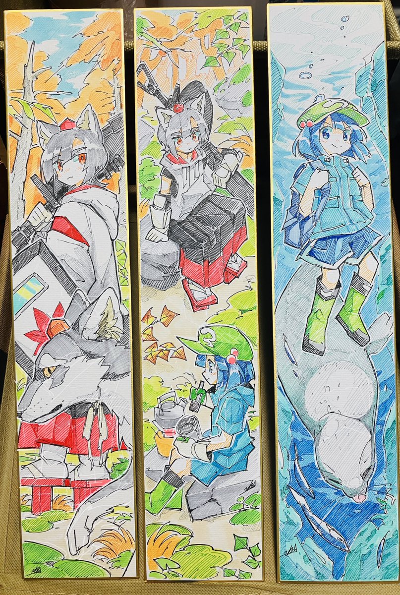 doggo_1d34's tweet photo. にともみ色紙　短冊

#東方Projet #河城にとり #犬走椛 https://t.co/D2Atjqe5HC