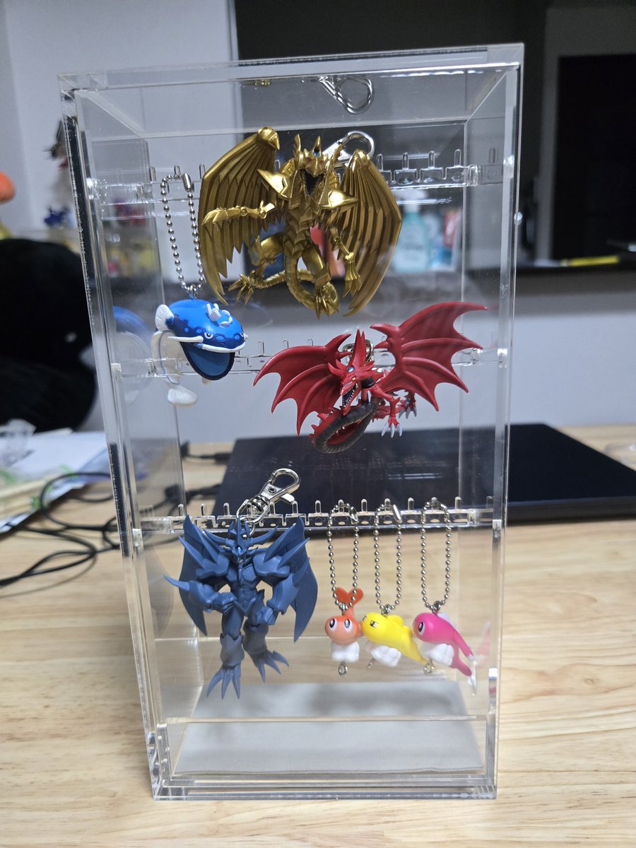 tomohiroK0621's tweet photo. 三幻神のキーホルダーどう飾ればいいか迷ってたけど無印でいいの見つけたわ(´-ω-)
ラーだけどうしてもズレるからチマチマ調整するか、引っ掛けるところ変えんとな( ´−ω−｀ ) https://t.co/eVXz1AKOge