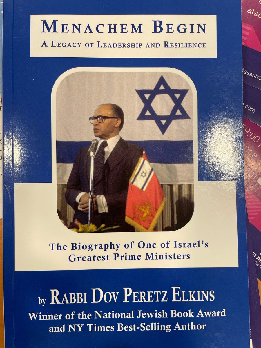 BeginCenter's tweet image. We are grateful to Rabbi Dov Peretz Elkins for writing a wonderful new biography of Menachem Begin, specially tailored for a younger audience.
Our Senior Fellow Paul Gross endorsed the book on the back cover.