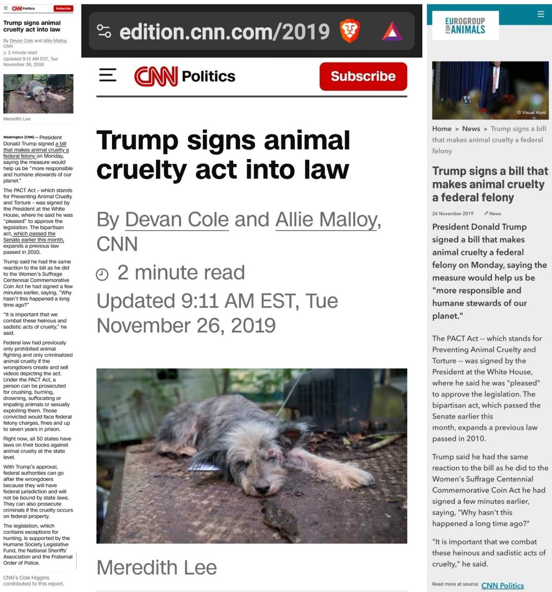 We_Make_America's tweet photo. PresidentTrump actually helped setup a Pet Rescue for 
@LaraLeaTrump once Potus45 was outside office. In office @POTUS45 helped @IvankaTrump on #ThePACTAct. Trump signed Bill into Law so maybe #Peanut's 🐿️ #Fred 🦝owner @marklongoonx can look at for legal action @TMZ @TMZLive 🏛️🗽📜⚖️!
