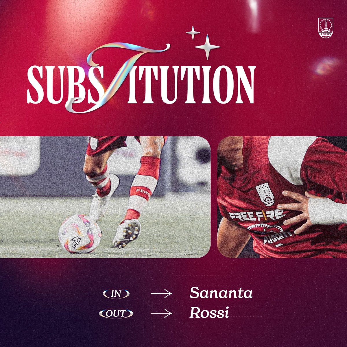 persisofficial's tweet image. 34&apos; Pergantian pemain: Sananta masuk menggantikan Rossi.

#PERSISPSS
