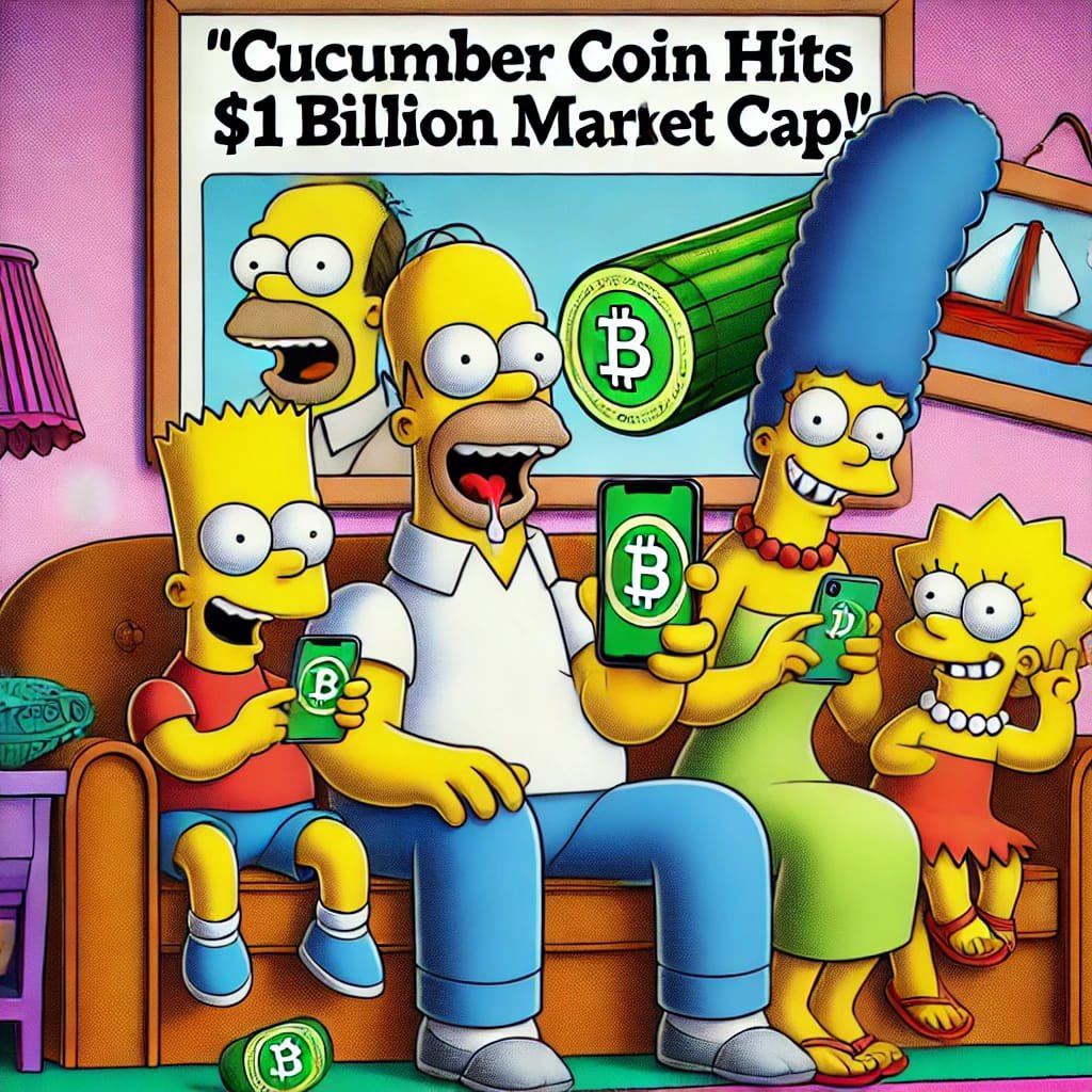 Cucumbercryptox's tweet photo. ๐ฅ๐ธ Cucumber Coin will hit a billion-dollar market cap! Did The Simpsons predict this too?! Homerโs drooling for moreโฆ #CucumberCoin #SimpsonsPredictions #Crypto #Solana https://t.co/9eTi4vobOs