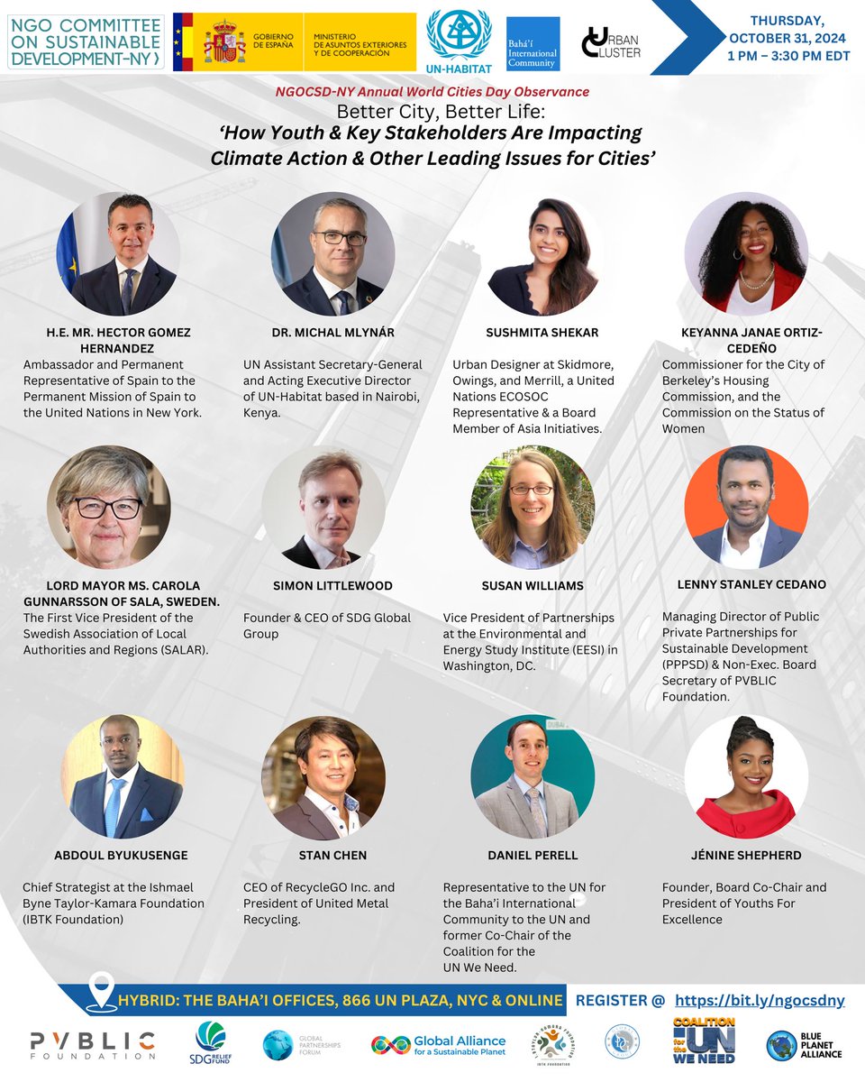 Talking about #Youth and #cities on World Cities Day.