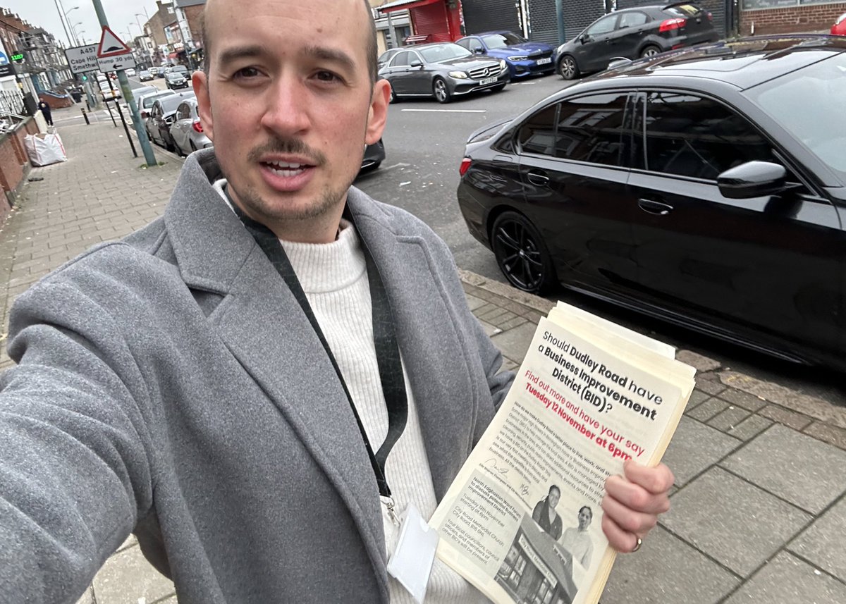 Out on Dudley Road this afternoon inviting traders to a meeting to discuss if there should be a Business Improvement District in the area <a href="/NorthEdgbaston/">North Edgbaston Labour Councillors</a>