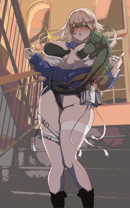 ティア「イグアナさん!わぁ…!!」#NIKKE #ティア 