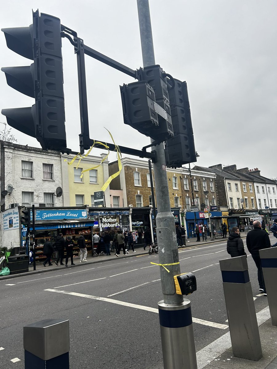 JacobSteinberg's tweet photo. Spurs fans holding a rally before today’s game v Aston Villa for Emily Damari, the last remaining British hostage held by Hamas. Good to see fellow supporters stopping and engaging positively but more awareness needed @StopTheHate_UK https://t.co/OzemA4Zlgw