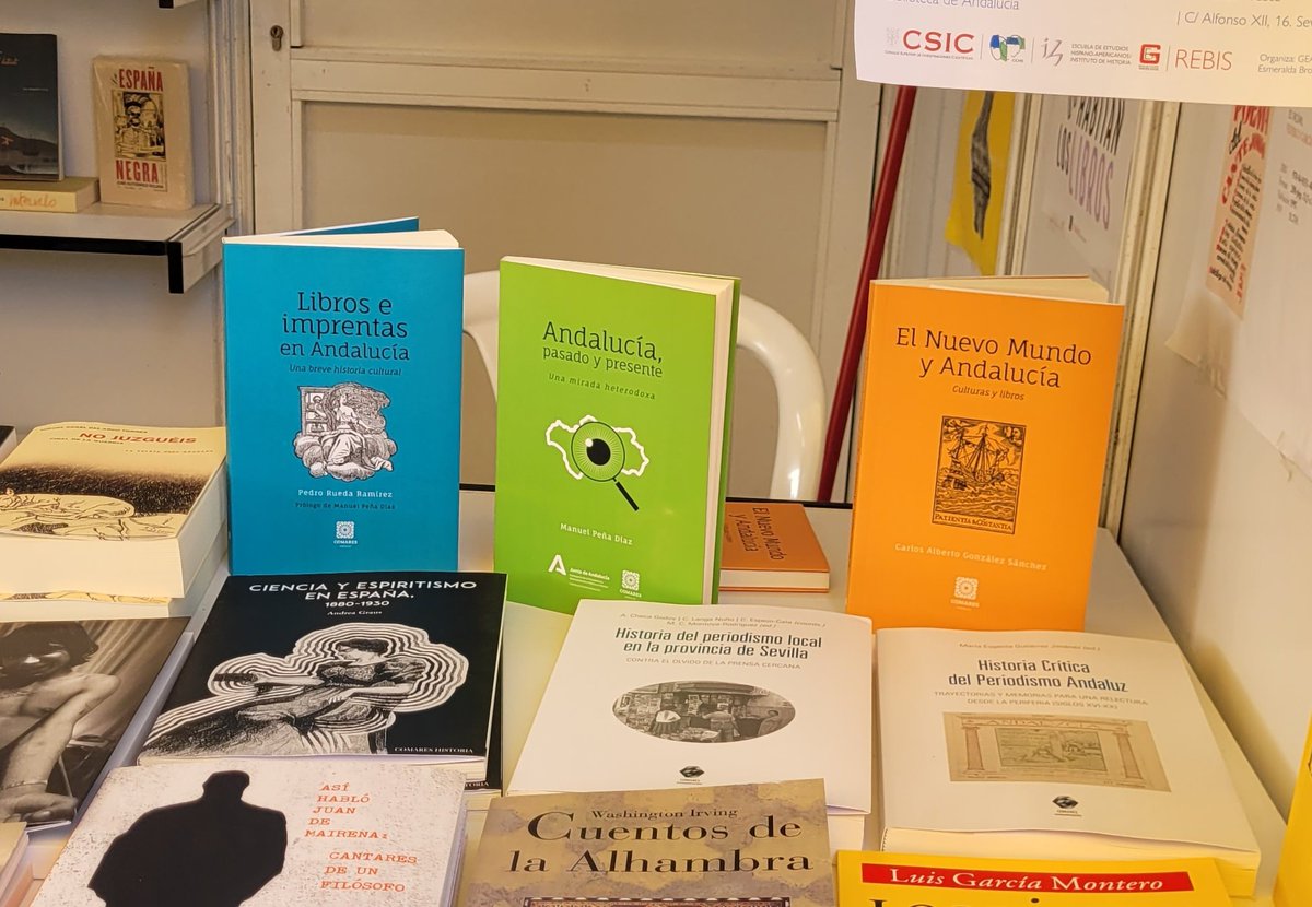 La historia del libro y la edición escrita por los que más saben de este tema apasionante en el stand de <a href="/comareseditor/">Editorial Comares</a> de la <a href="/FLSevilla/">Feria Libro Sevilla</a> cc: <a href="/pruedar/">Pedro Rueda</a> <a href="/CarmenEspejoC/">carmen espejo cala</a> <a href="/ConchaLanga/">Concha Langa</a> <a href="/Inma_Casdel/">Inma Casas-Delgado</a> <a href="/_manuelruiz/">Manuel Ruiz Romero🇯🇴</a> <a href="/MADelArcoBlanco/">MA Del Arco Blanco</a>