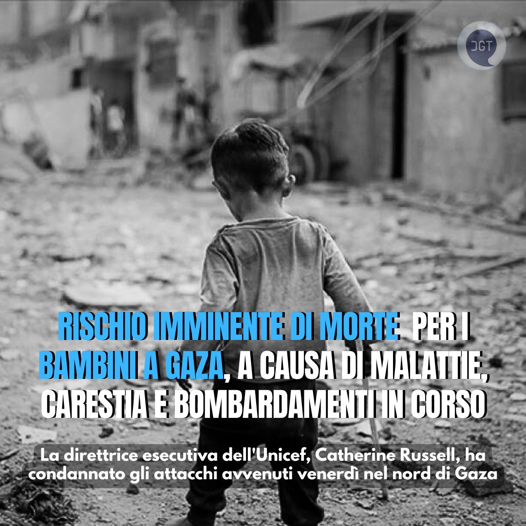 digitech_srl's tweet photo. UNICEF: «Rischio di morte imminente per i bambini palestinesi nel nord di Gaza»

Catherine Russell condanna gli attacchi a Jabalia di venerdì, che hanno provocato la morte di oltre 50 bambini

#digitech #UNICEF #gaza https://t.co/xAVjVUor2l