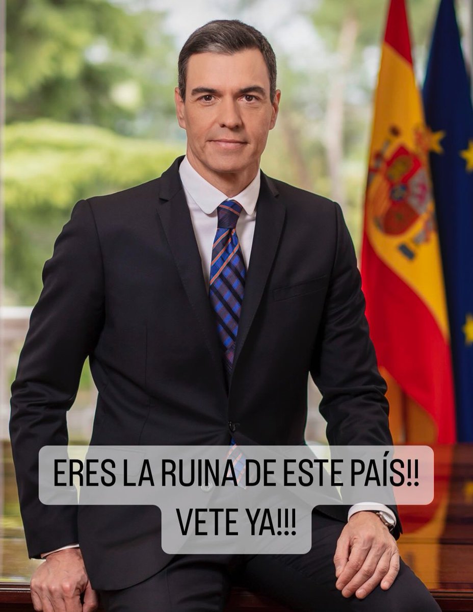 Es tendencia en Instagram, ¿y si la hacemos también tendencia en X? 

Vamos con tantos Rt y ❤️ como se puedan 

Ningún español se merece a este gilipoll@s como presidente (bueno, los antisemitas sí 😎)
