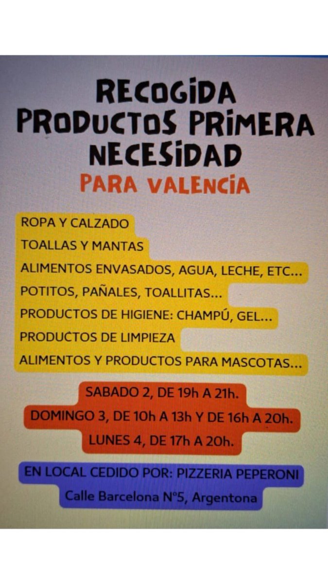 Punt de recollida ajudem x la #dana a #argentona #fcpe #rcde