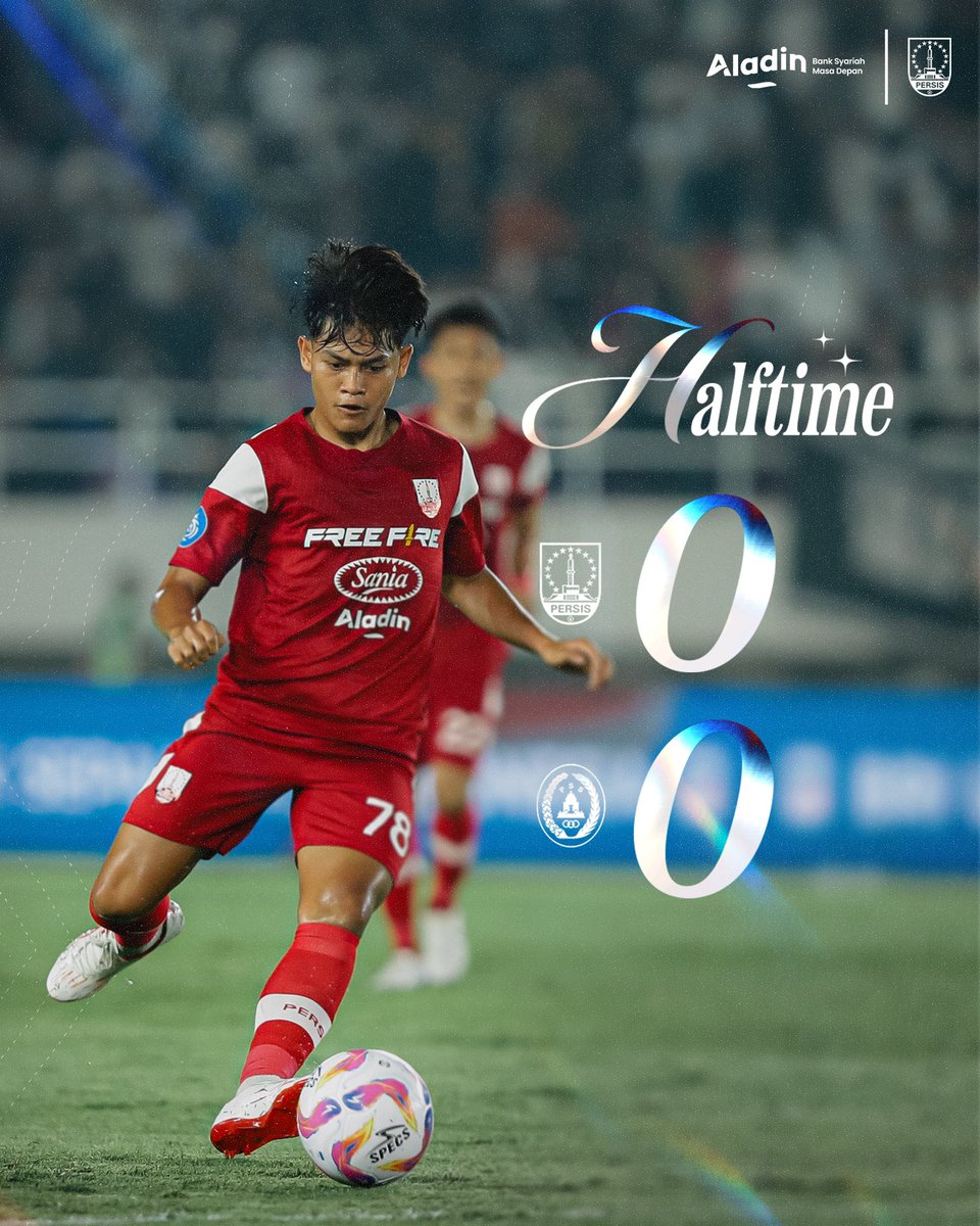 persisofficial's tweet image. Sama kuat pada babak pertama. ⚖️🔴

#PERSISPSS | #AladinxPERSIS