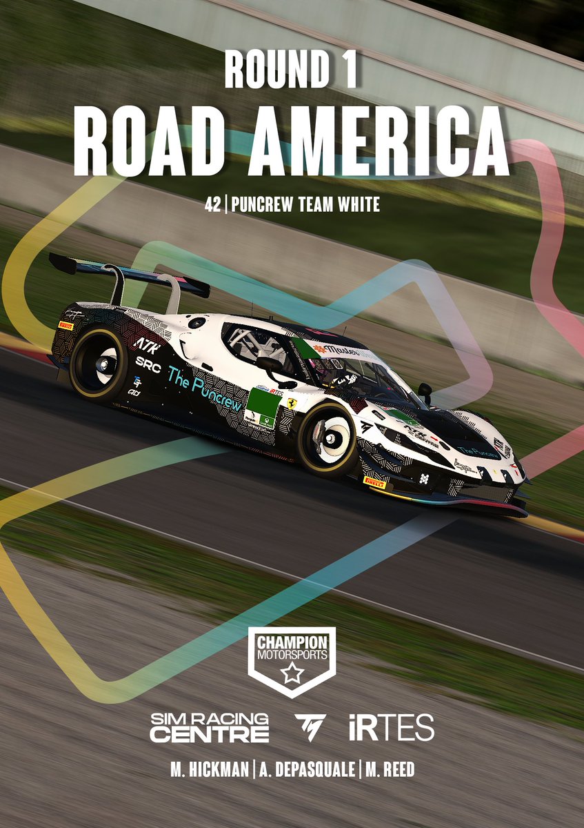 Kaguya_Designs's tweet photo. Today we will be taking on @roadamerica under @punjew's banner with @Thunderrunner97!and @formulaartemis! 🏁

First time at the track, let's see what we can cook🍳

#irtes #iracing #Formula1 https://t.co/d3A7h26CwG
