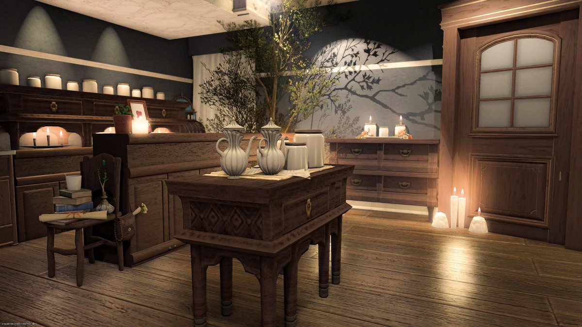 mou_bbb's tweet image. フレ宅のハウジング代行
『Candle shop🕯️』
size S

タイトル通り🕯️のお店です！
テーマとイメージだけ決めてもらい後は自由に作りました！
1階集約型ですが、地下にある風のお店です(_ _*)

#ff14housing #ff14ハウジング #ff14
🏷️ #moujournal 

住所↓↓↓