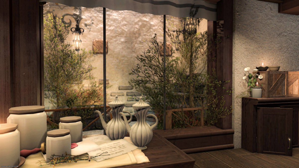 mou_bbb's tweet image. フレ宅のハウジング代行
『Candle shop🕯️』
size S

タイトル通り🕯️のお店です！
テーマとイメージだけ決めてもらい後は自由に作りました！
1階集約型ですが、地下にある風のお店です(_ _*)

#ff14housing #ff14ハウジング #ff14
🏷️ #moujournal 

住所↓↓↓