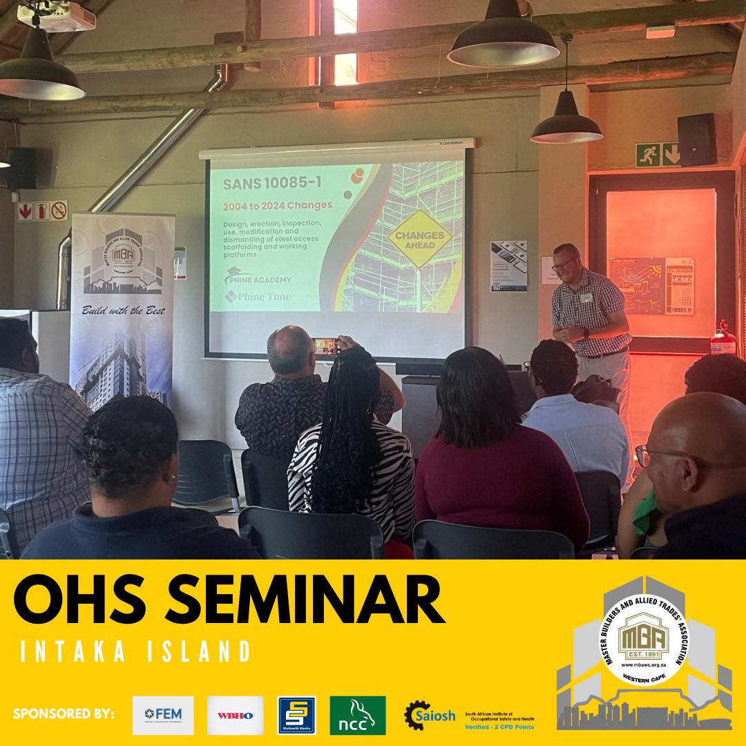 mba_assoc's tweet photo. Highlights from the MBAWC OHS Seminar: mental wellness, motor safety, proactive planning, and scaffold code updates. Thanks to all who joined in support of a safer industry! #MBAWC #SafetyFirst https://t.co/ZmcIkzoefa