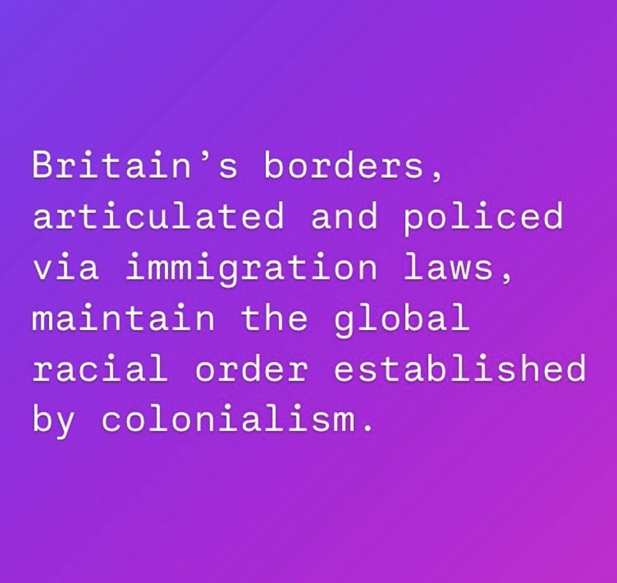 Akwaaba (@akwaabahackney) on Twitter photo At Akwaaba, we believe that no one is illegal and we believe in a world with no borders.
We're inspired by the work of <a href="/NadineElEnany/">Nadine El-Enany</a>. Here's a thread on the thesis of her book (B)ordering Britain: Law, Race and Empire.
Happy Sunday! 1/6 At Akwaaba, we believe that no one is illegal and we believe in a world with no borders.
We're inspired by the work of <a href="/NadineElEnany/">Nadine El-Enany</a>. Here's a thread on the thesis of her book (B)ordering Britain: Law, Race and Empire.
Happy Sunday! 1/6