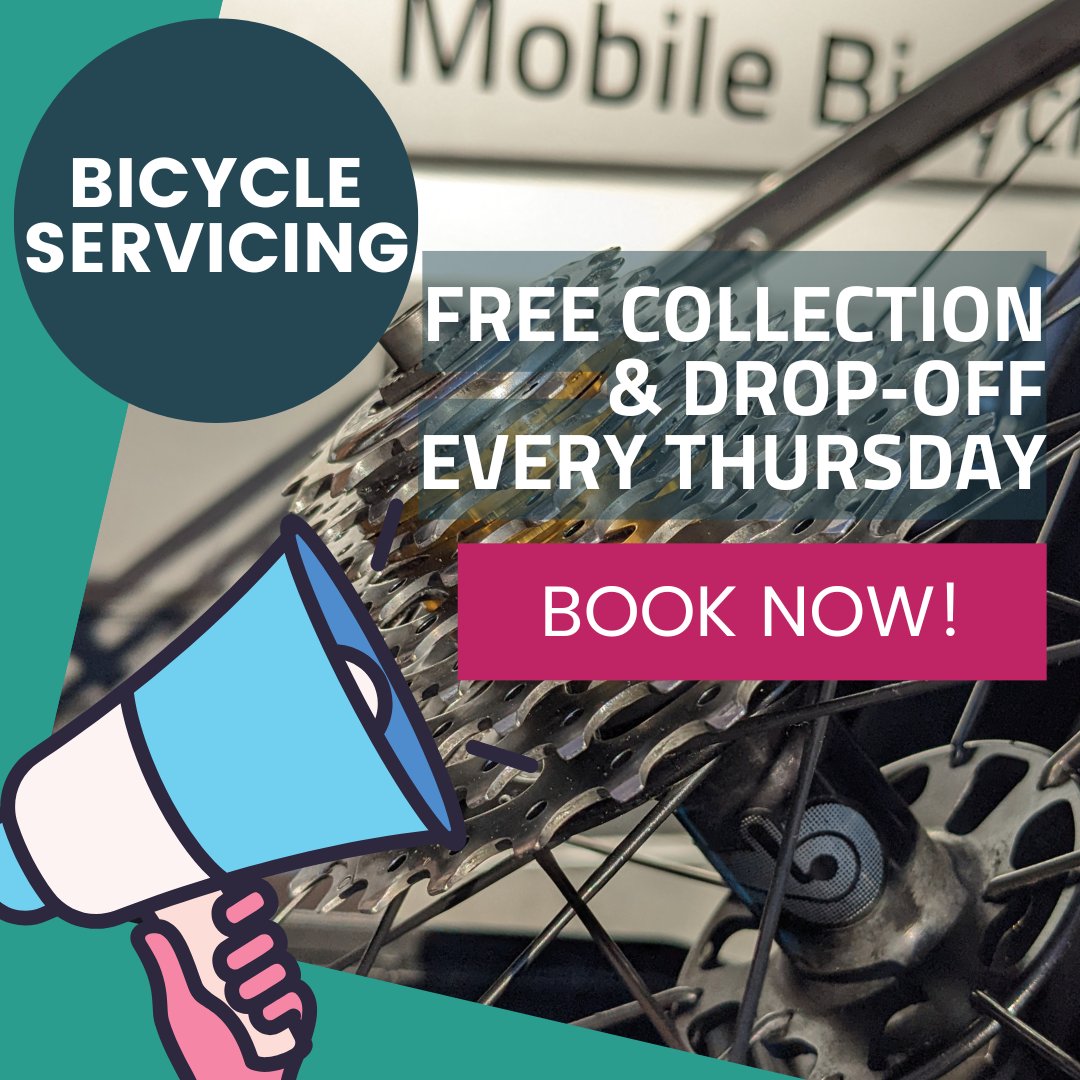 Need a bike tune-up? 🚴‍♂️🔧

Every Thursday, we're making it easier than ever to keep your bike in top shape!

Enjoy FREE collection and drop-off services for all your bike servicing needs.

Simply book your appointment and we'll handle the rest.

#bikeservicing  #keepriding