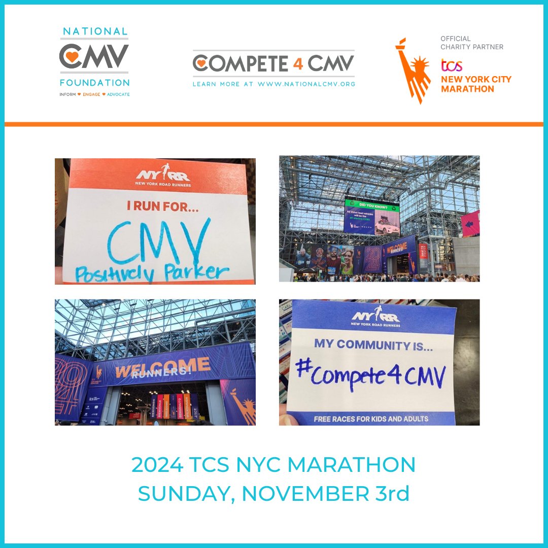 NationalCMV's tweet photo. It's race day!πββοΈ
Our #Compete4CMV team has been training hard to run the 2024 TCS @nycmarathon!π½
With your support, we can reach our goal of raising $50,000 for the @nationalcmv.π§‘
Donate today on our fundraising page linked here: https://t.co/NALc2Mubs5
#StopCMV https://t.co/PDAooh7pU5