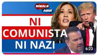 A días de las elecciones, es muy importante aclarar que ella no es comunista, ni el es nazi, sin embargo las palabras de #kamalaharris no requieren de explicación, mientras que las de #donaldtrump siempre tienen que ser explicadas. -Gracias a <a href="/EVTVMiami/">EVTV</a> por la entrevista.