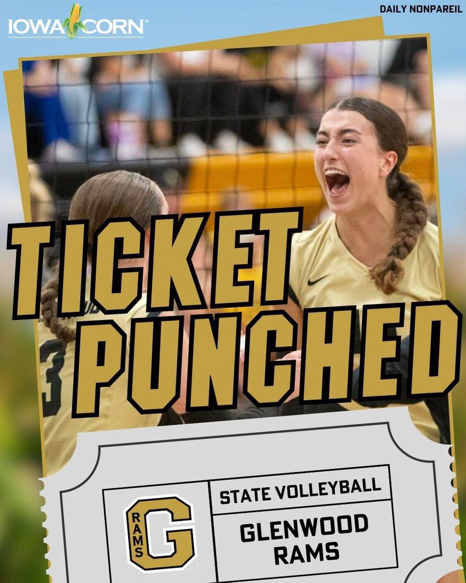 Glenwood Rams (@glenwoodrams) on Twitter photo State Volleyball send off will be at 10:00am from the high school. Come support <a href="/GlenwoodVB/">GLENWOOD VOLLEYBALL</a> as they depart for Coralville in preparation for Mondayβs first round game! State Volleyball send off will be at 10:00am from the high school. Come support <a href="/GlenwoodVB/">GLENWOOD VOLLEYBALL</a> as they depart for Coralville in preparation for Mondayβs first round game!