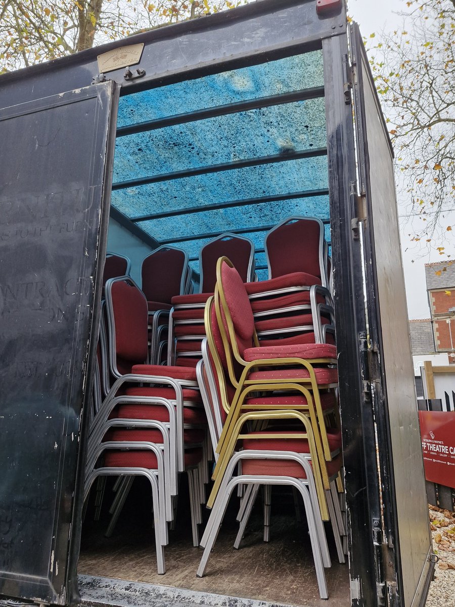 Always going above and beyond on ring rental day. Yes, that's 120 chairs in the van, along with the wrestling ring! #tertris