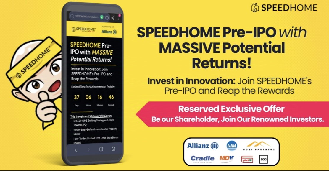 adibhazlami's tweet photo. Menarik jugak tengok speedhome push for IPO.

Been using their app for sometime &amp; practically no competitor is on par at least for now. https://t.co/82yQLFzioU
