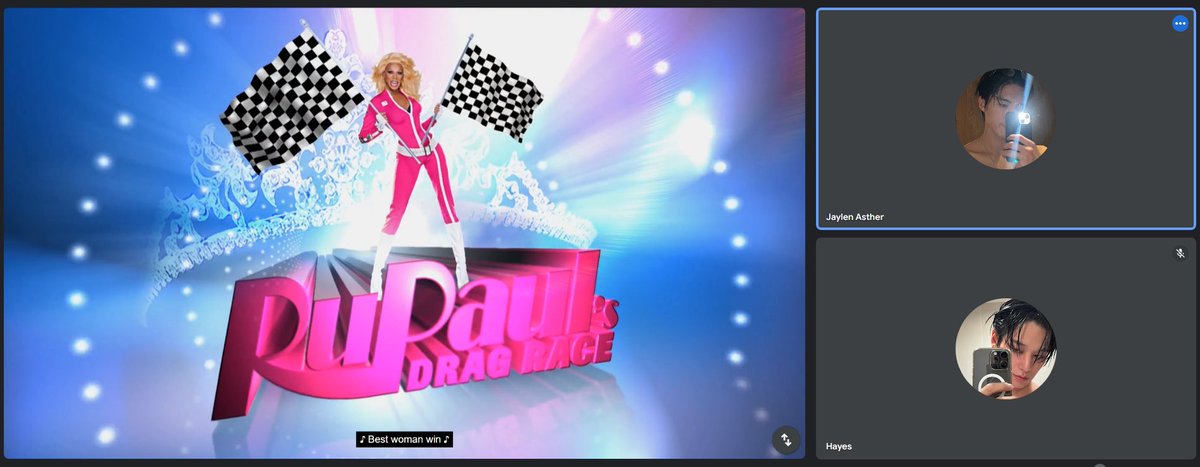 drag race night finally. 😗