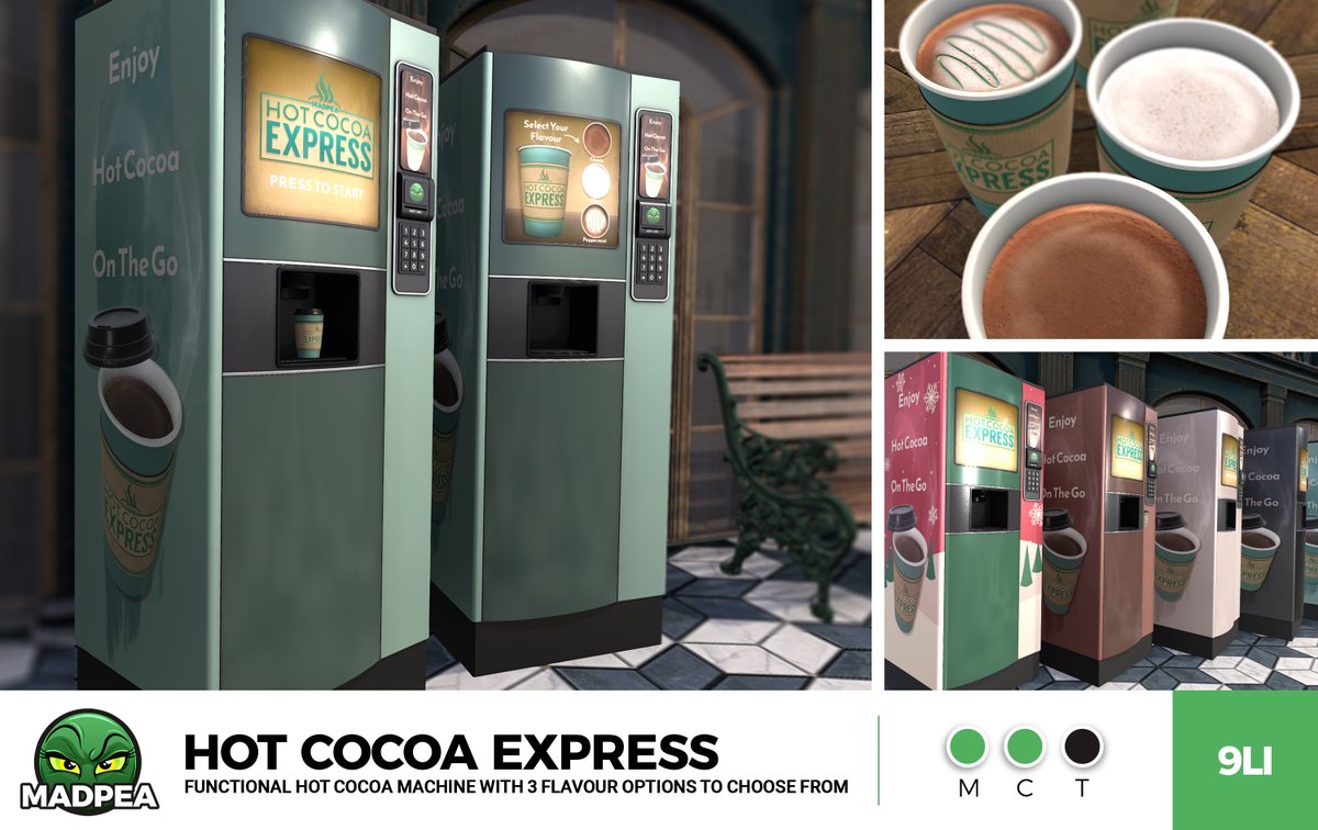 Get cozy with MadPea's Hot Cocoa Vending Machine! ☕✨ Grab a holdable cup of cocoa for instant warmth and bliss. ❤️❄️ Available at Anthem: bit.ly/4fw6j8F