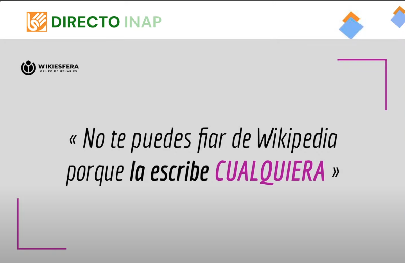 FPVMus's tweet photo. «#Wikipedia representa 'la revolución de LAS CUALQUIERA' que, por primera vez en la Historia, vamos a poder intervenir en un espacio de documentación colectiva del conocimiento», @PatriHorrillo, de @Wikiesfera_org en #DirectoINAP #AprendeIgualdad
▶️ https://t.co/8K15Shds0P https://t.co/OOZF6O40OA