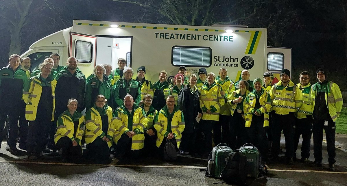 Our team of <a href="/stjohnambulance/">St John Ambulance England</a> volunteers at the annual #Carlisle #Fireshow. We've had volunteers from every unit in Cumbria plus friends from Lancaster and further afield. Amazing team at an amazing event! #stjohnpeople #mysjaday