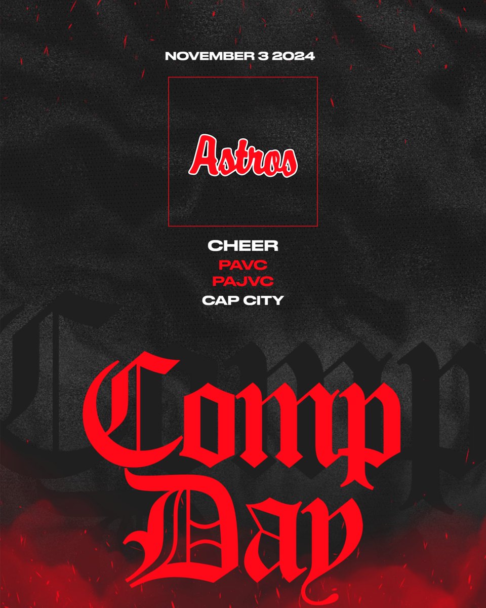 Best of luck to Varsity &amp; JV Cheer who head to Concord today to compete at Cap City!
#GoAstros