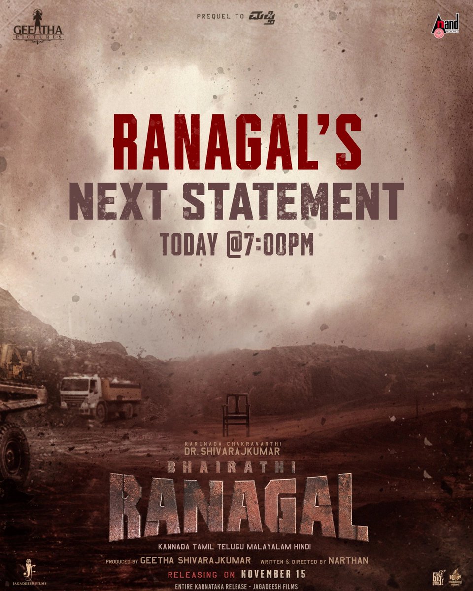AGstudios02's tweet photo. Just 2 days 💥💥
#AGstudios Ranagal works 🤙❤️🔥!!
#BhairathiRanagal https://t.co/5txSoObGnu